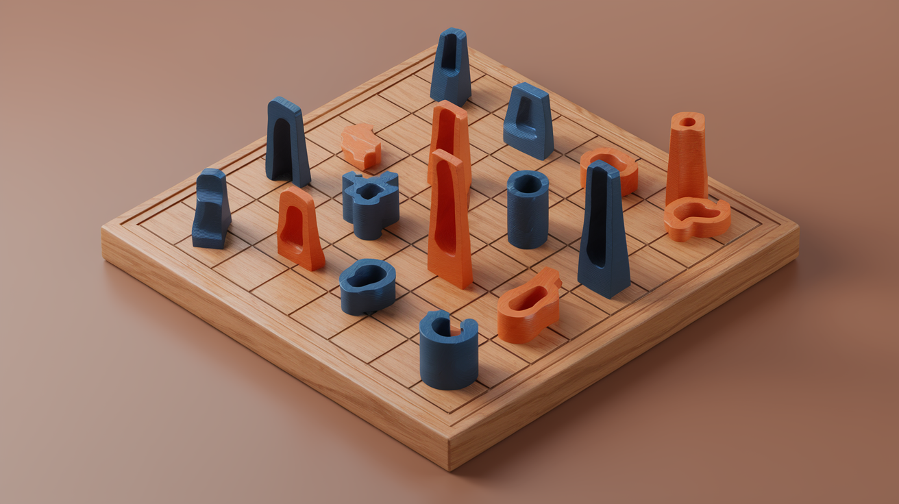 3D-Printed Finger Slot Board Game piece Holder