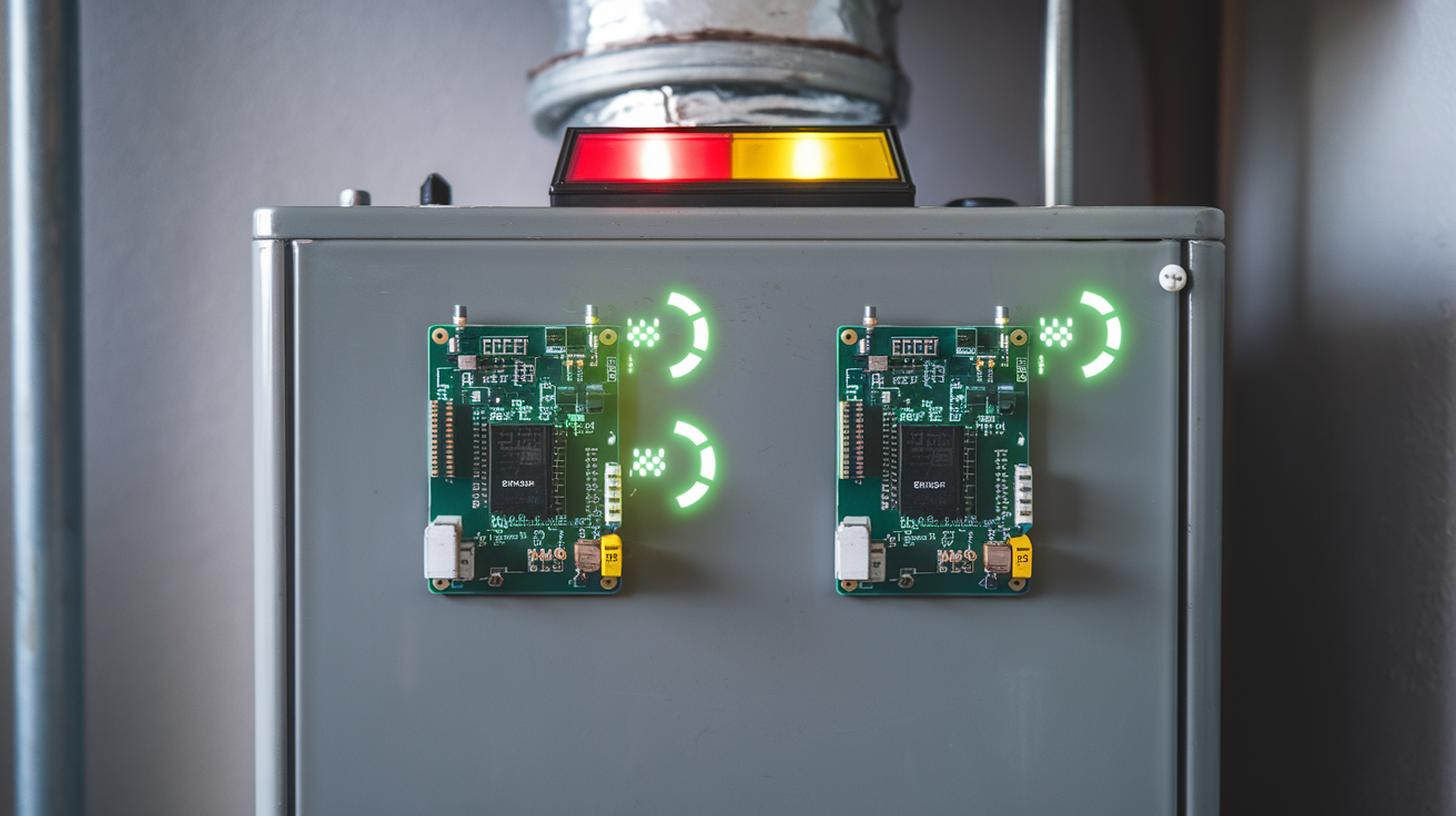 spectra furnace two circuit boards flashing 3times in green